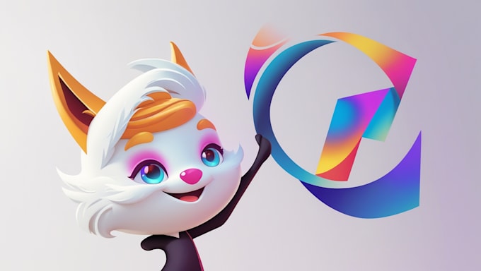 design company mascot logo with creative concepts