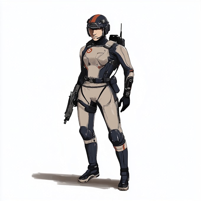 draw your ideal fantasy, sci fi character illustration