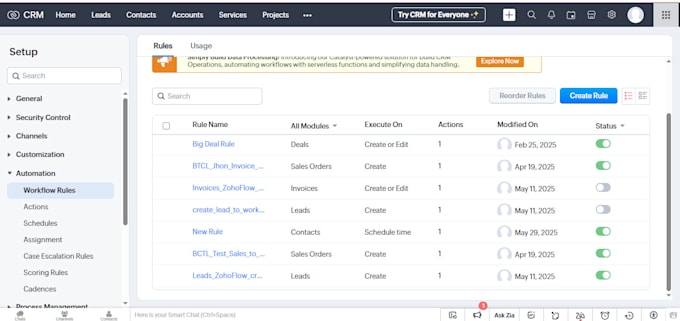 automate and customize your zoho CRM for sales