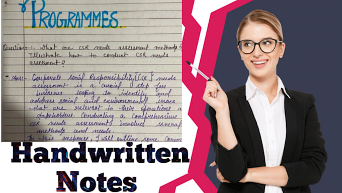 write your study notes, assignment in graceful handwriting