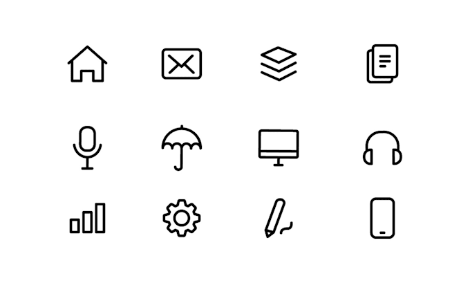 Design modern and unique custom vector icon set by Muhammadyasin10 | Fiverr