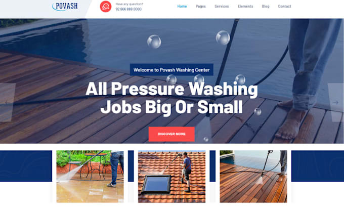 Design pressure washing website power washing and soft wash website by ...