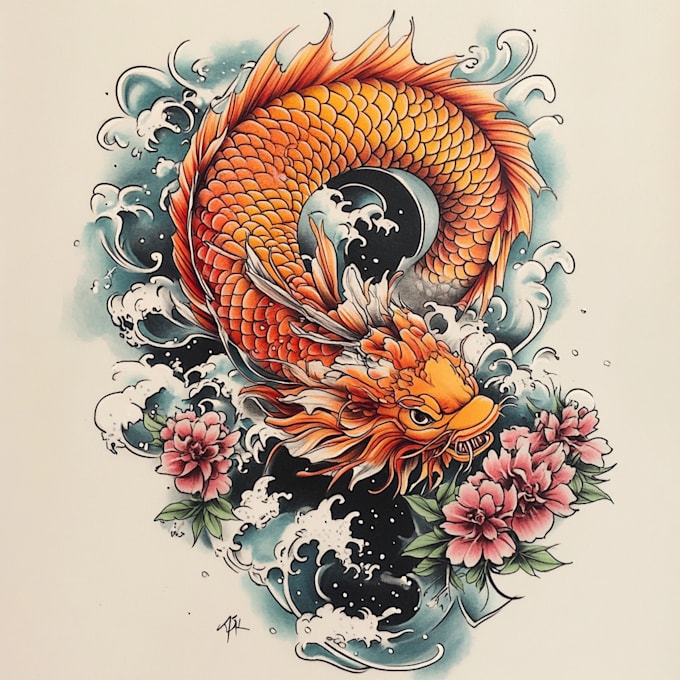 design a tattoo in japanese style