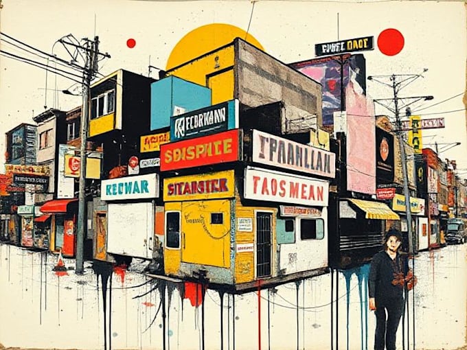 create a unique street pop art collage