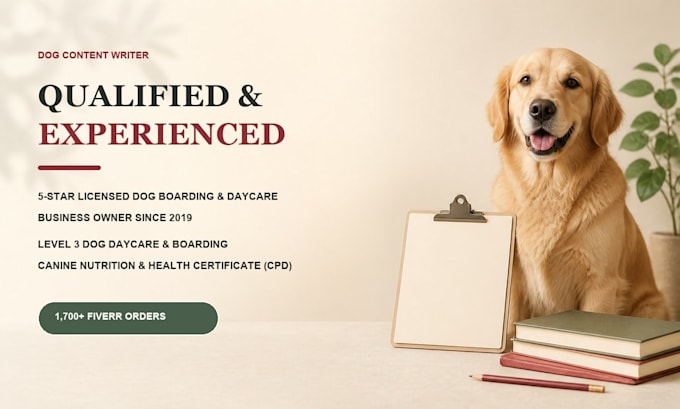 write dog care and canine nutrition blog posts