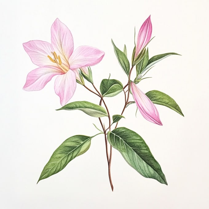 create a beautiful vintage botanical illustration poster