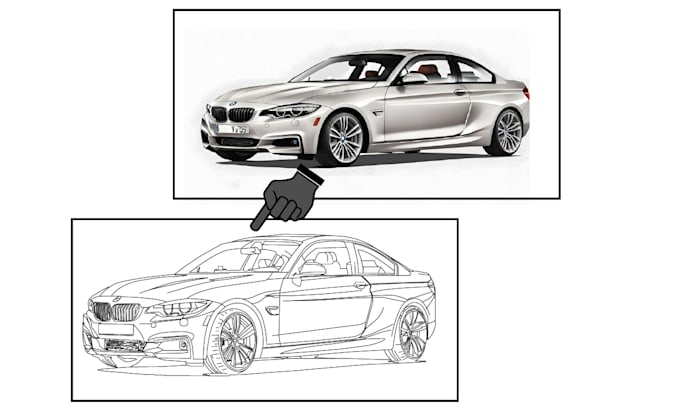 draw custom line art from your photo or concept