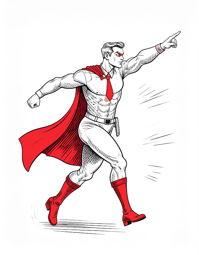 make your original superhero comic arts