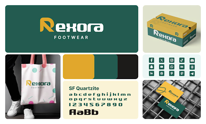 do custom minimalist logo design and full brand identity kit