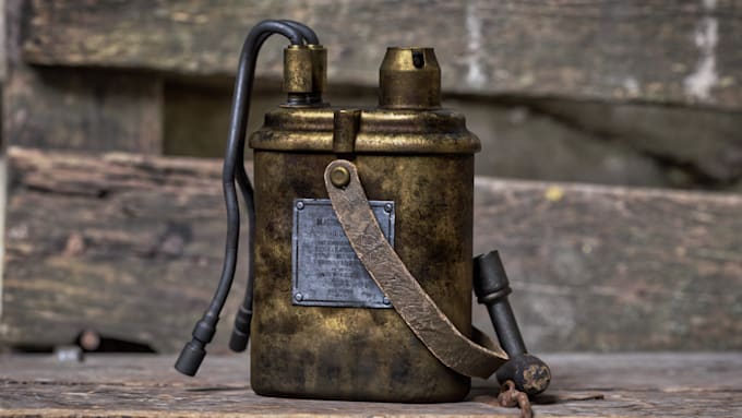 create hard surface 3d game model with uv and  pbr textures