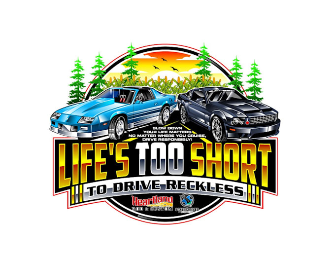 create exclusive and marvelous muscle car logo  design