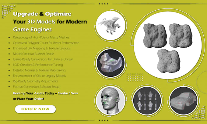 do retopology and optimization for 3d models