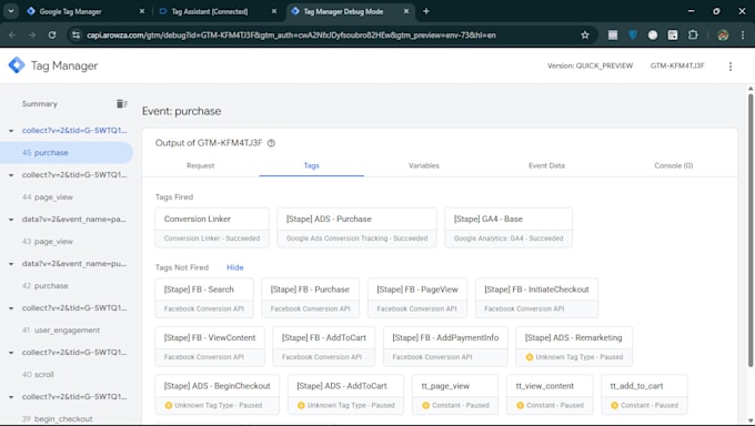 implement server side tracking with ga4, meta capi, and GTM