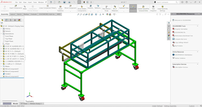 do 3d modelling products or machinery, 2d in solidworks