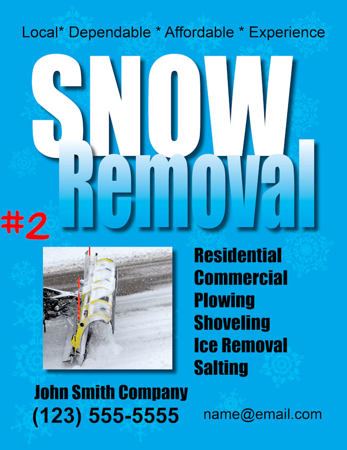 make a snow removal flyer or flier