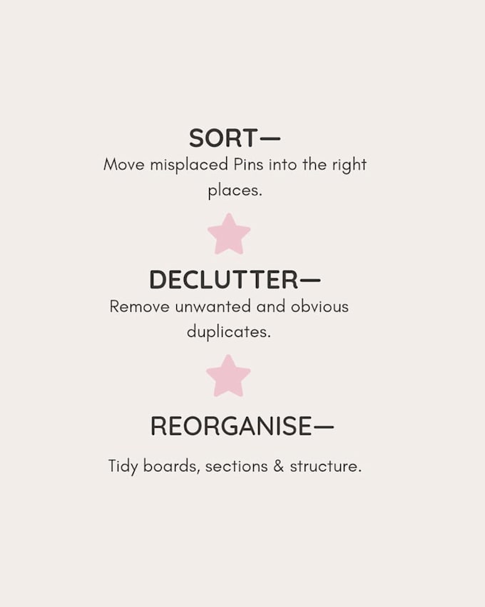 organize your pinterest boards into a system