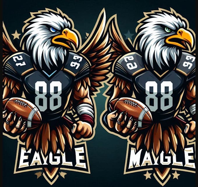 design mascot bird eagle football logo