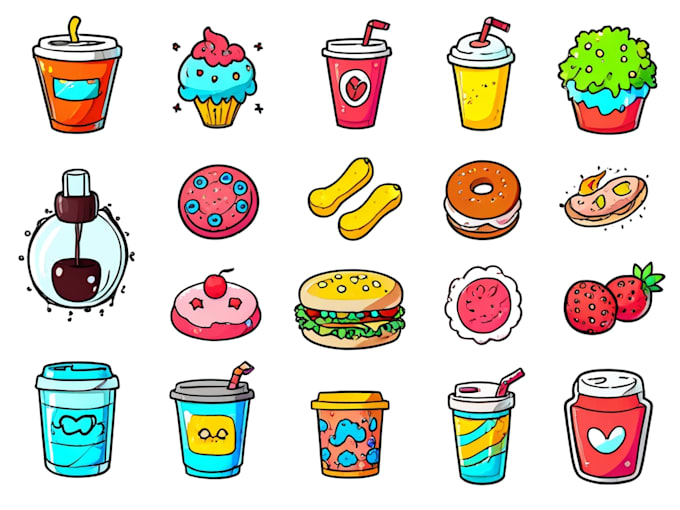 do creative doodle art illustrations , cartoons and icons