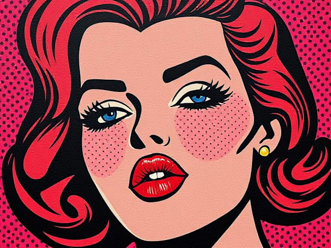 draw pop art or roy lichtenstein style