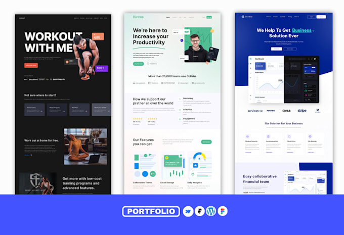 design or redesign webflow wix wordpress websites