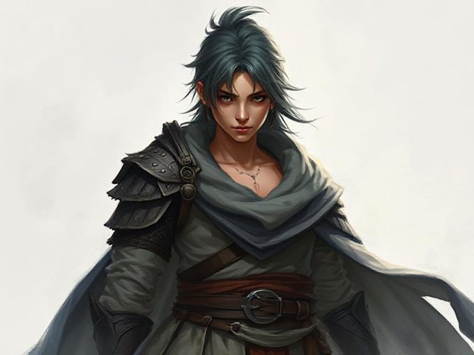 draw realistic fantasy character portrait
