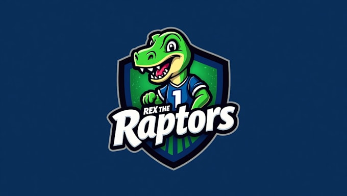 design an awesome rex raptor mascot logo with express delivery