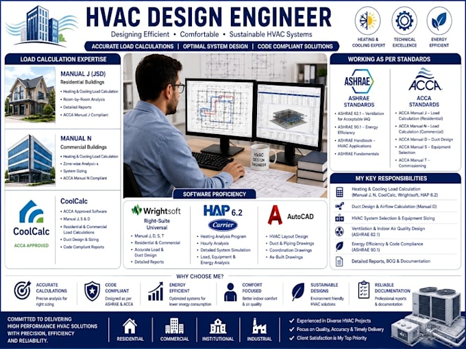 do heating and cooling load calculations using manual j ,hap