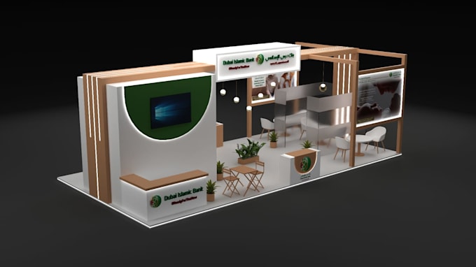 design eye catching trade show booth and backdrop