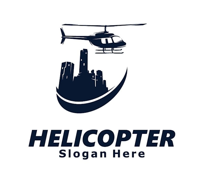 design original helicopter logo with free vector file
