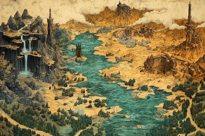 do a fantasy map for your dnd game