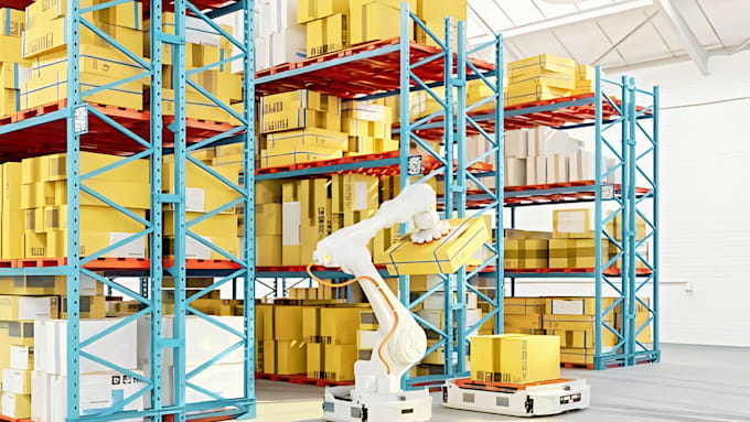 create photorealistic 3d robotic warehouse designs and renovations