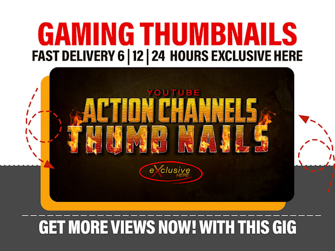 design high converting CTR youtube thumbnails, boost video clicks, views