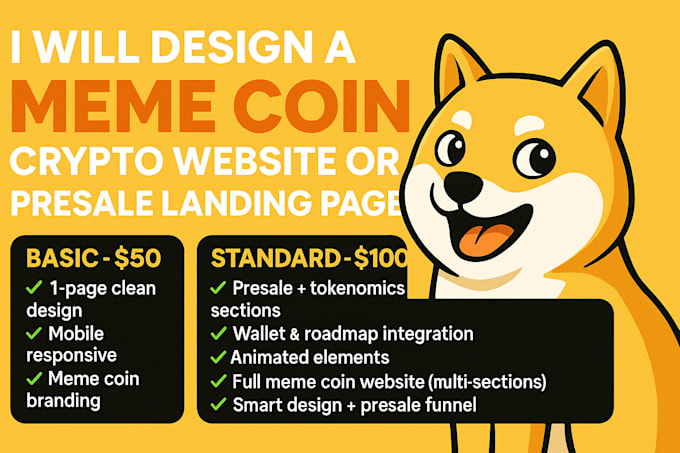 meme coin website crypto website crypto landing page meme website presale