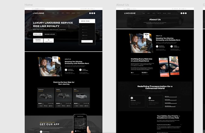 create limousine app, chauffer app, taxi booking app and website
