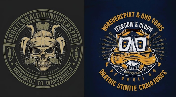make vintage skull pub beer logo