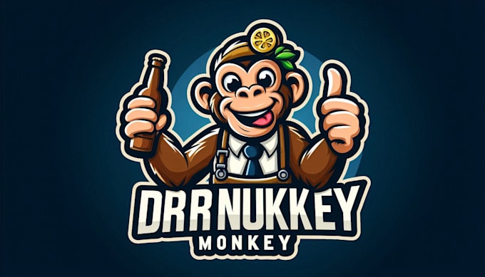 design unique drinkie monkey logo within new concepts