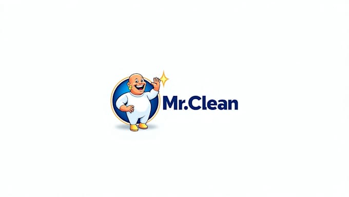 make eye catching mr clean mascot logo for your company