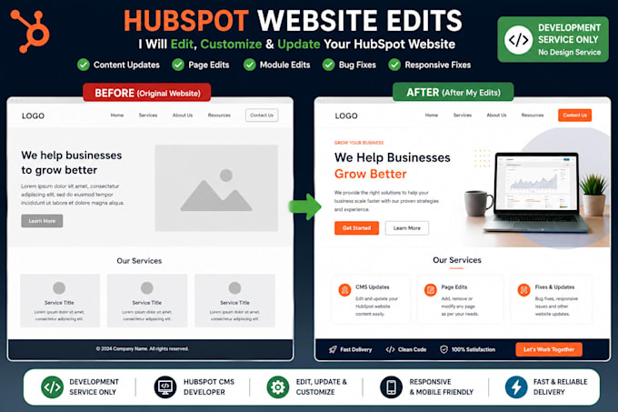 fix hubspot cms issues, modules and website pages