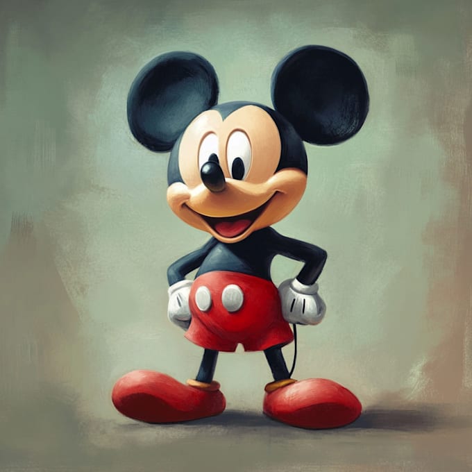 create a disney cartoon illustration for gift