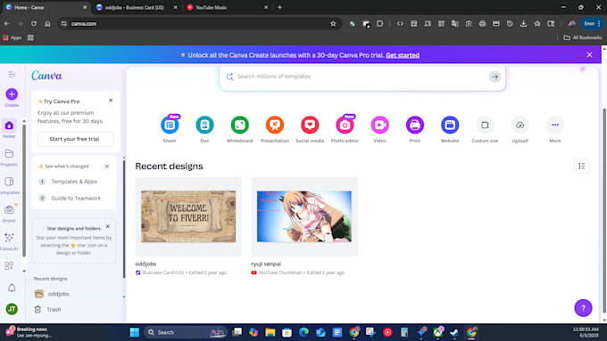 create a site, logo or business card