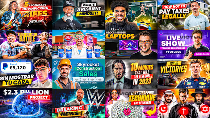 create a pro youtube thumbnail for you