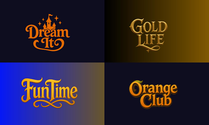 create typography and text logo design