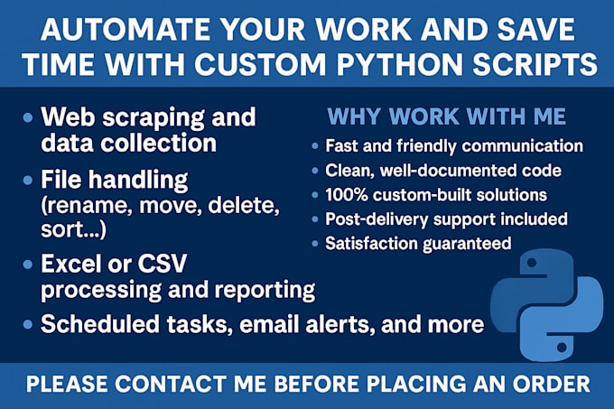 create a custom python automation script for your business