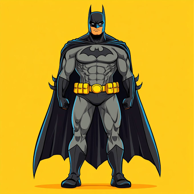 draw  comic superhero character line art