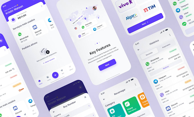design modern app design, mobile app and web app design