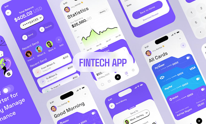 design modern app design, mobile app and web app  design