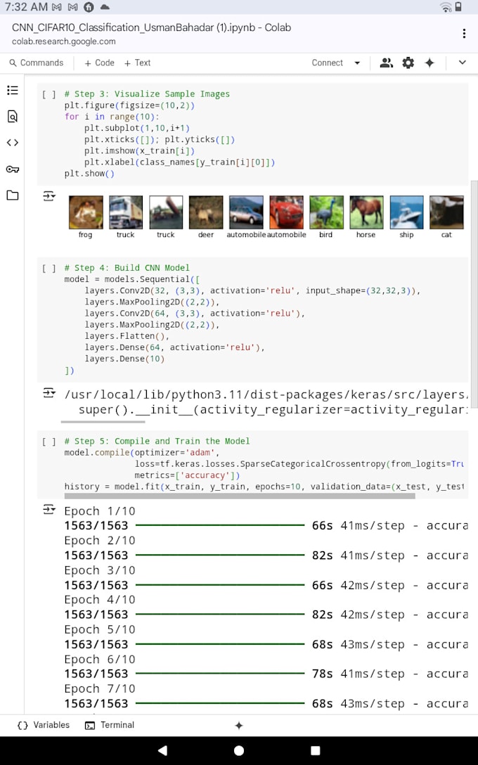 build deep learning image classification models using CNN and tensorflow