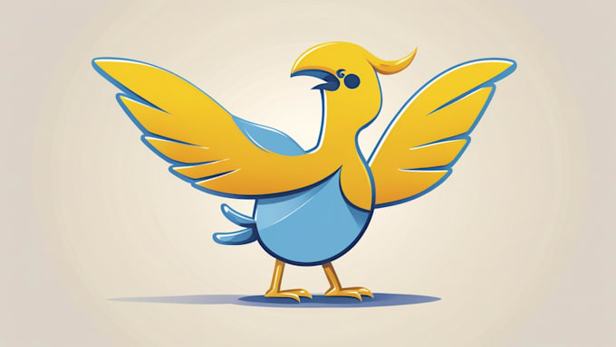 design bird mascot logo within new concepts
