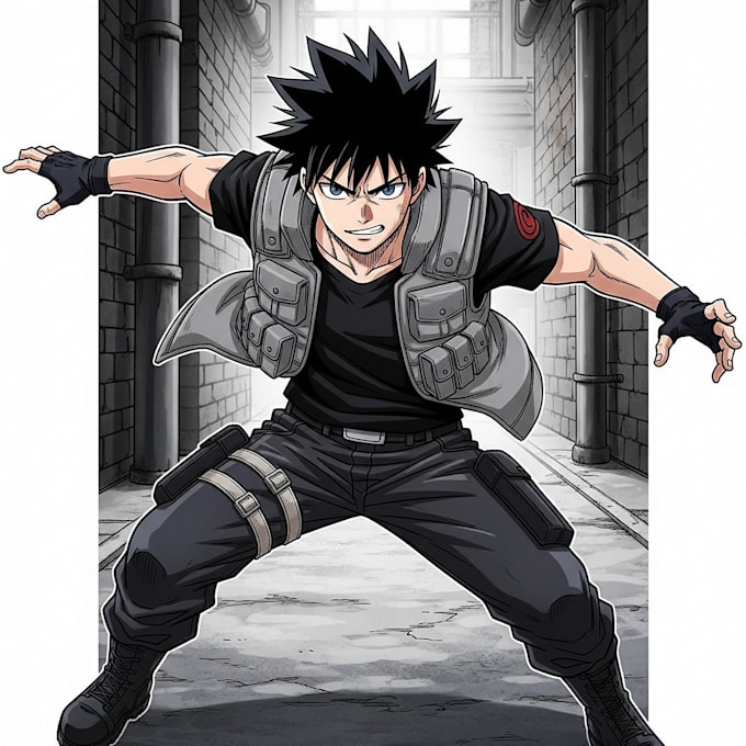 draw your character in japanese anime or manga style