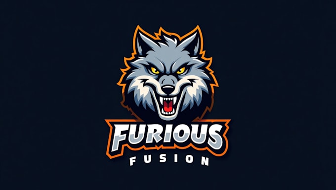 make wolf mascot logo design without any copyright concept
